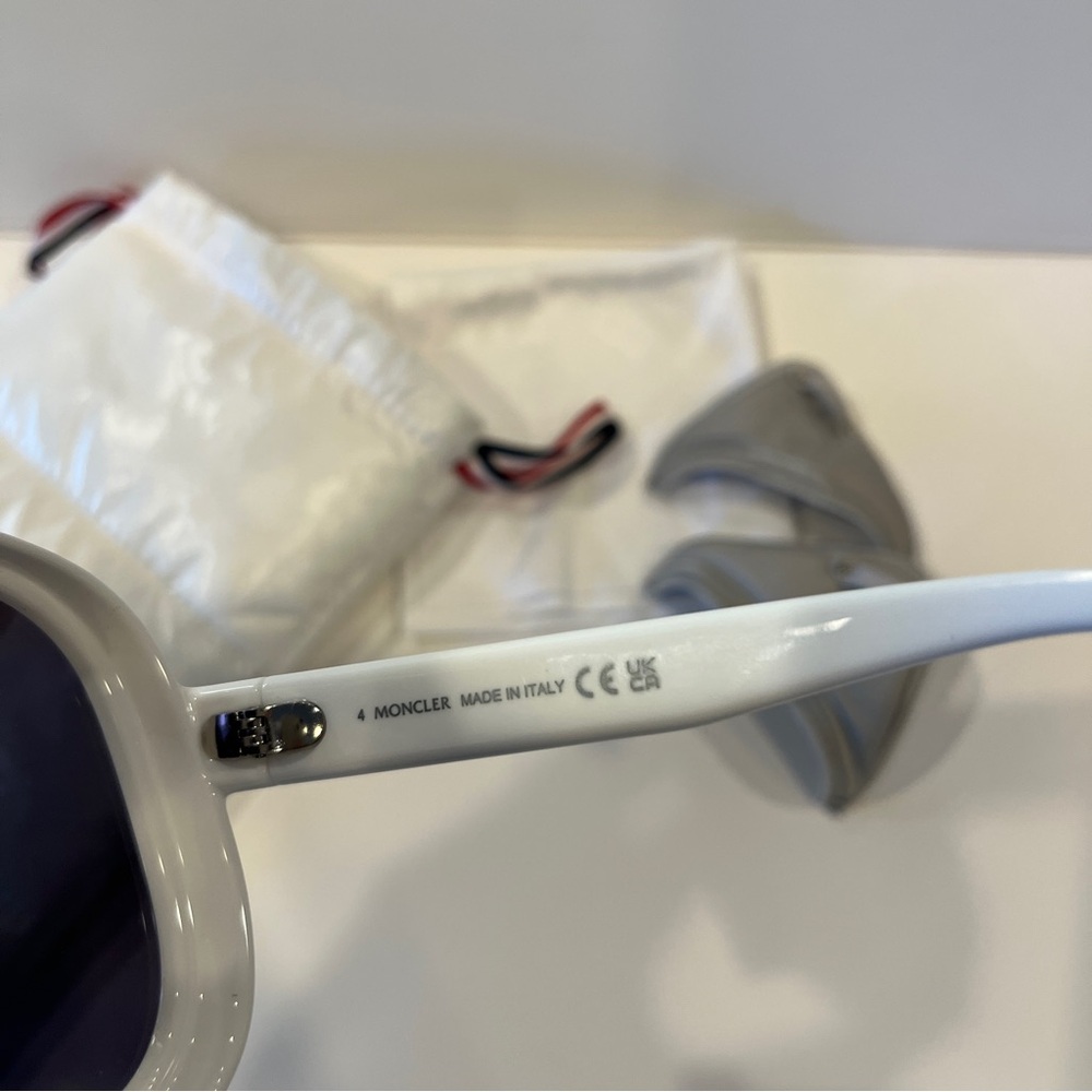 MONCLER “Diffractor” ML 0206 white shield sunglasses, 100% AUTHENTIC, NEW!! - Picture 7 of 11